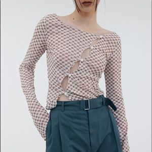 Diagonal Button Up Second Skin Top